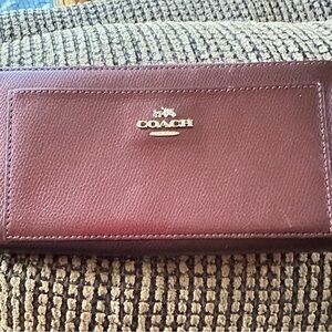 Coach Burgundy Leather Wallet